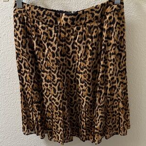 J. Crew Leopard Print A-Line Skirt